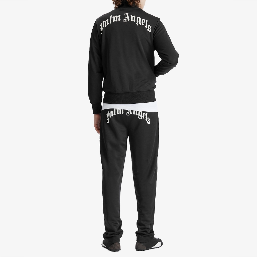 Palm Angels Men's Curved Logo Track Jacket Black
